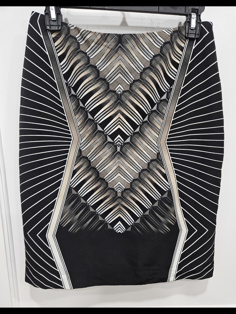 Worthington Black & White Striped Skirt